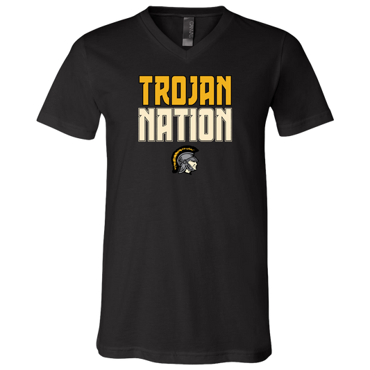 tc-trojans-trojan-nation-dark-bella-canvas-unisex-jersey-ss-v-neck-t-shirt — Black — Front — source sha256 57e277542c5d27bf8a2d34a9675d175a2dc026bc0dfa756c3c913c2e317dbb1c — Color position 1