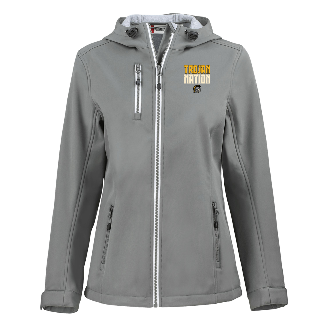 tc-trojans-trojan-nation-dark-clique-womens-eco-stretch-softshell-jacket — Slate — Front — source sha256 a98d02501429f2f8e49efc7ed0c82e73661b1ebed8650bd61543809cbe76262d — Color position 2