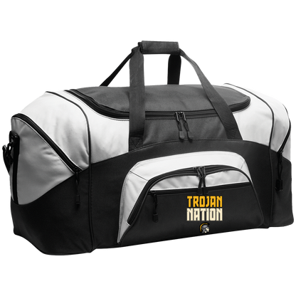 tc-trojans-trojan-nation-dark-port-company-sport-duffel — Black/Gray — Front — source sha256 b61af4f3a9b1f56ca9b25b1882daf200eca400c68e8be592417f53c199bb87a6 — Color position 1