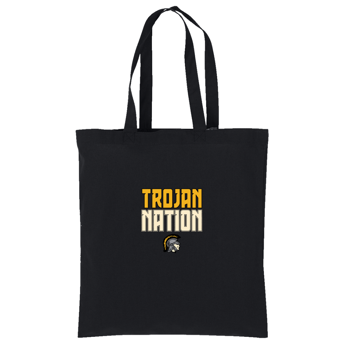 tc-trojans-trojan-nation-dark-port-authority-core-cotton-tote — Deep Black — Front — source sha256 b9da6130d62c2ba48dc099e7fb6cb45073e7df57a9994566e33eab3860e1e59f — Color position 1