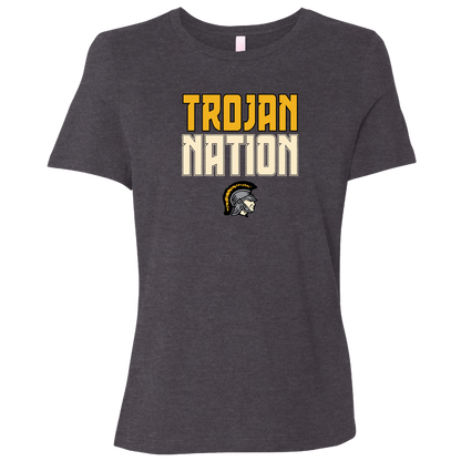 tc-trojans-trojan-nation-dark-bella-canvas-ladies-relaxed-jersey-short-sleeve-t-shirt — Dark Grey Heather — Front — source sha256 e21f84956c009e7f22f7ee4e78a51fe096d54ad4f792140fed194444aa11d5d5 — Color position 2