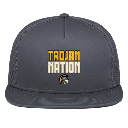tc-trojans-trojan-nation-dark-pacific-headwear-d-series-5-panel-trucker-snapback-cap — Graphite — Front — source sha256 f32b3fd38e1b1146fa97f49daaa65df4ccf1338a88fcf91fe4587f4d7d91af0c — Color position 3