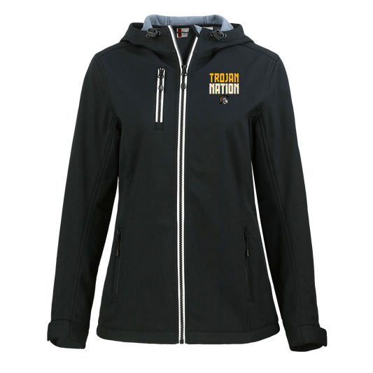 tc-trojans-trojan-nation-dark-clique-womens-eco-stretch-softshell-jacket — Black — Front — source sha256 f6552cdcf0de547b6ace1864fe85e5d62da9182f44bfae0f25270992692a1e30 — Color position 1