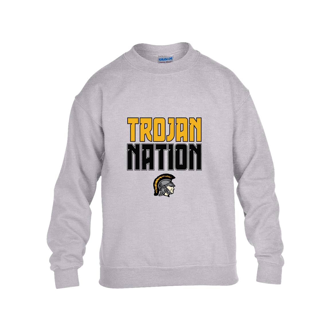 tc-trojans-trojan-nation-gildan-kids-heavy-blend-fleece-crew — Grey — Front — source sha256 ea2f2b61cd9f552aa8dc95e76815f6d033fd5ddd457073d6e08ae70079f2181d — Color position 1