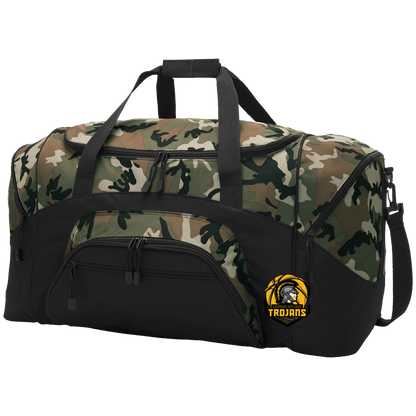 tc-trojans-trojans-team-apparel-port-company-sport-duffel — Black/Camouflage — Front — source sha256 21e1f34f758439b98a5d210494a3f580ebe5a926e675a960617b4f010780934d — Color position 3