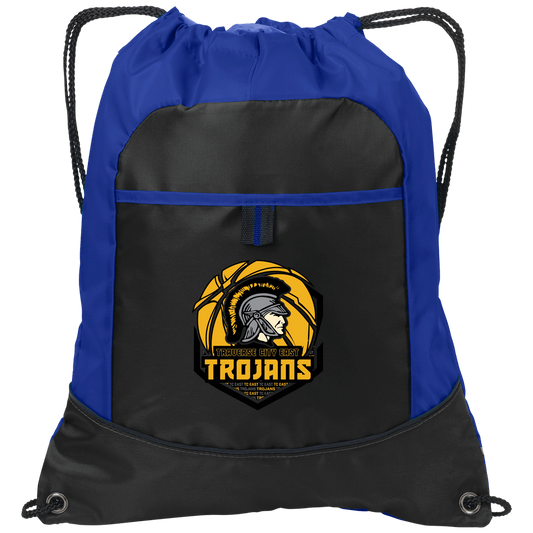 tc-trojans-trojans-team-apparel-port-authority-pocket-cinch-pack — Black/Hyper Blue — Front — source sha256 4ee98f6cf60caab602ca8973719072f58e791296a2980e11b13303abc783f4ee — Color position 1
