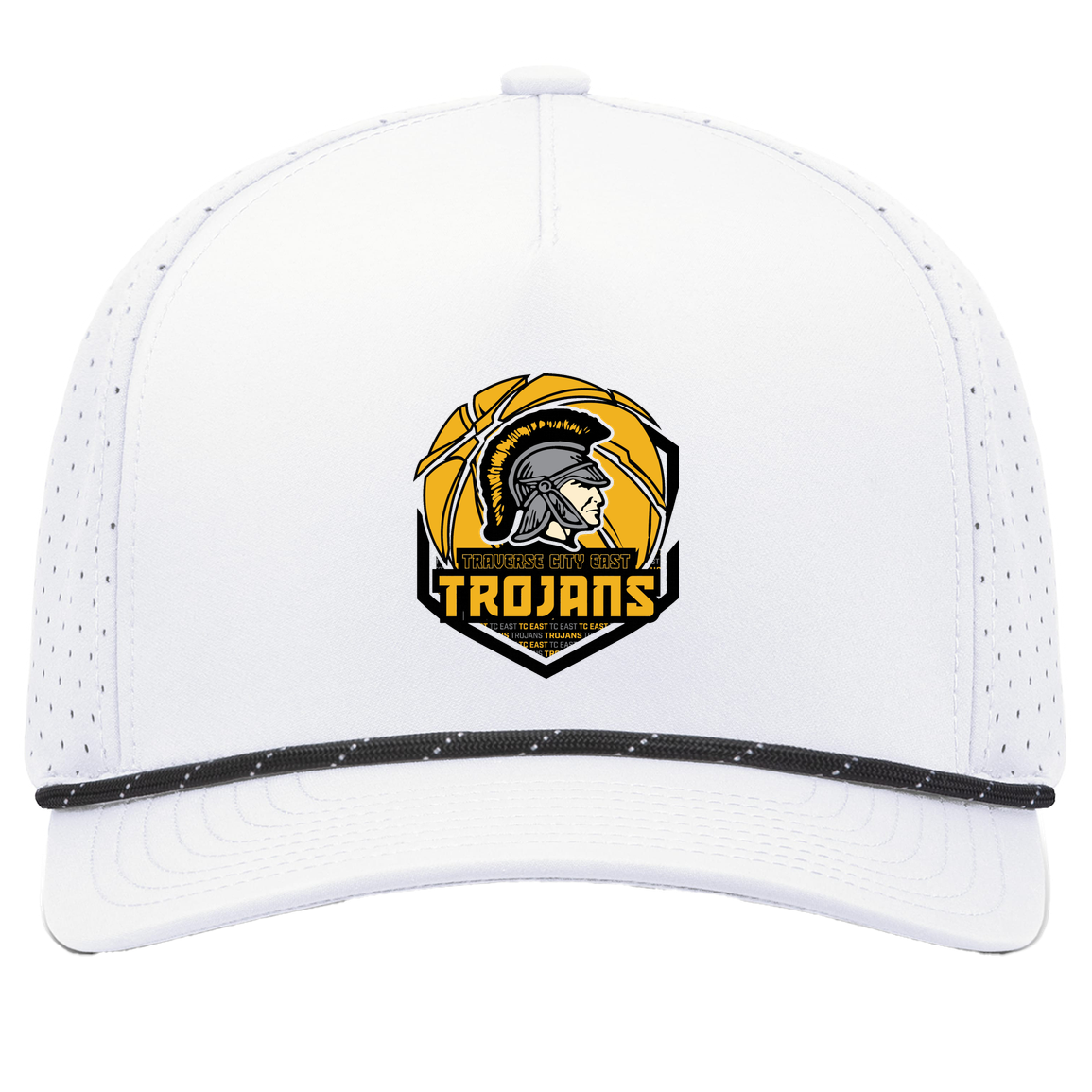tc-trojans-trojans-team-apparel-pacific-headwear-weekender-perforated-snapback-cap — White/Black — Front — source sha256 53d208b5cc26d5f497752d7aacf88c6776e65a5d83df048eac4220349cf2ec1d — Color position 7