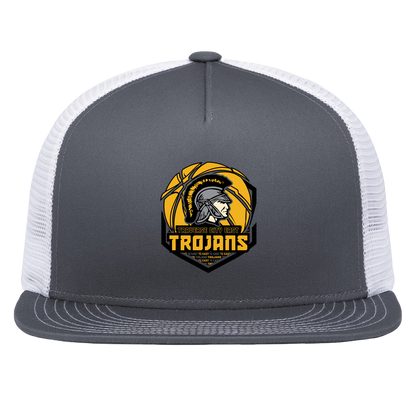 tc-trojans-trojans-team-apparel-pacific-headwear-d-series-5-panel-trucker-snapback-cap — Graphite/White — Front — source sha256 57817613e77a4f67ae932997ecd6cf0bc62a8a1e50360a89bbb092d8fcc5bac3 — Color position 4