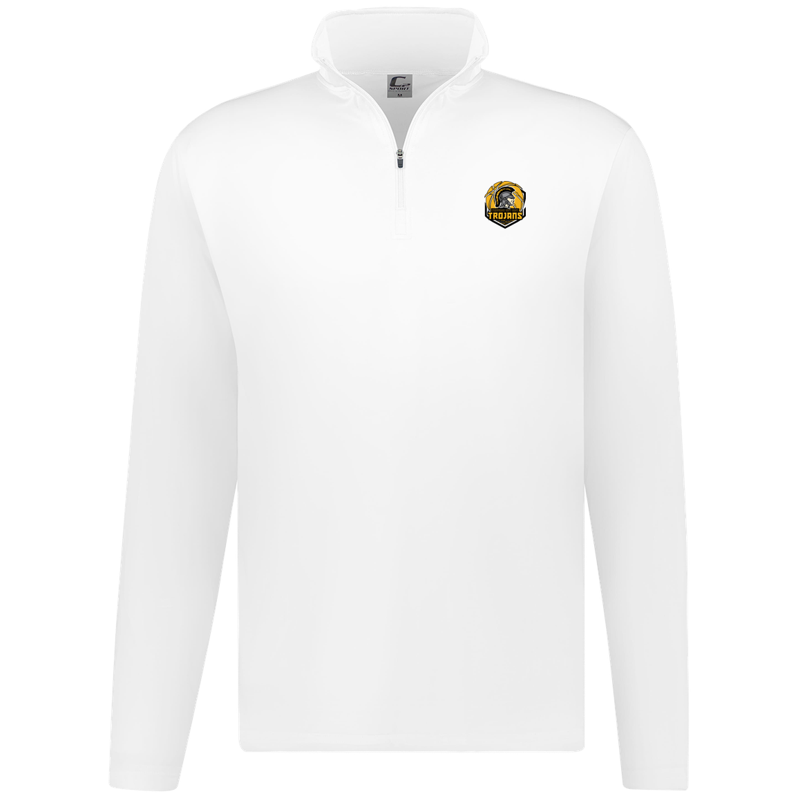 tc-trojans-trojans-team-apparel-c2-mens-1-4-zip-pullover — White — Front — source sha256 80a6b6976ce94f66376d4cd02cbf2cf09199f36e231f0d3800ad5a0de068f18a — Color position 3