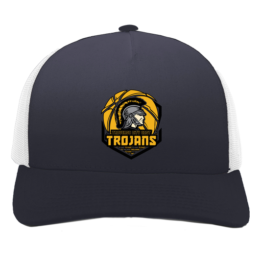 tc-trojans-trojans-team-apparel-pacific-headwear-5-panel-trucker-snapback-cap — Navy/White — Front — source sha256 867da9feb02a3ec6c8185fbcc4defc94bfc5c7177919630c97fc125a0b8967b1 — Color position 1