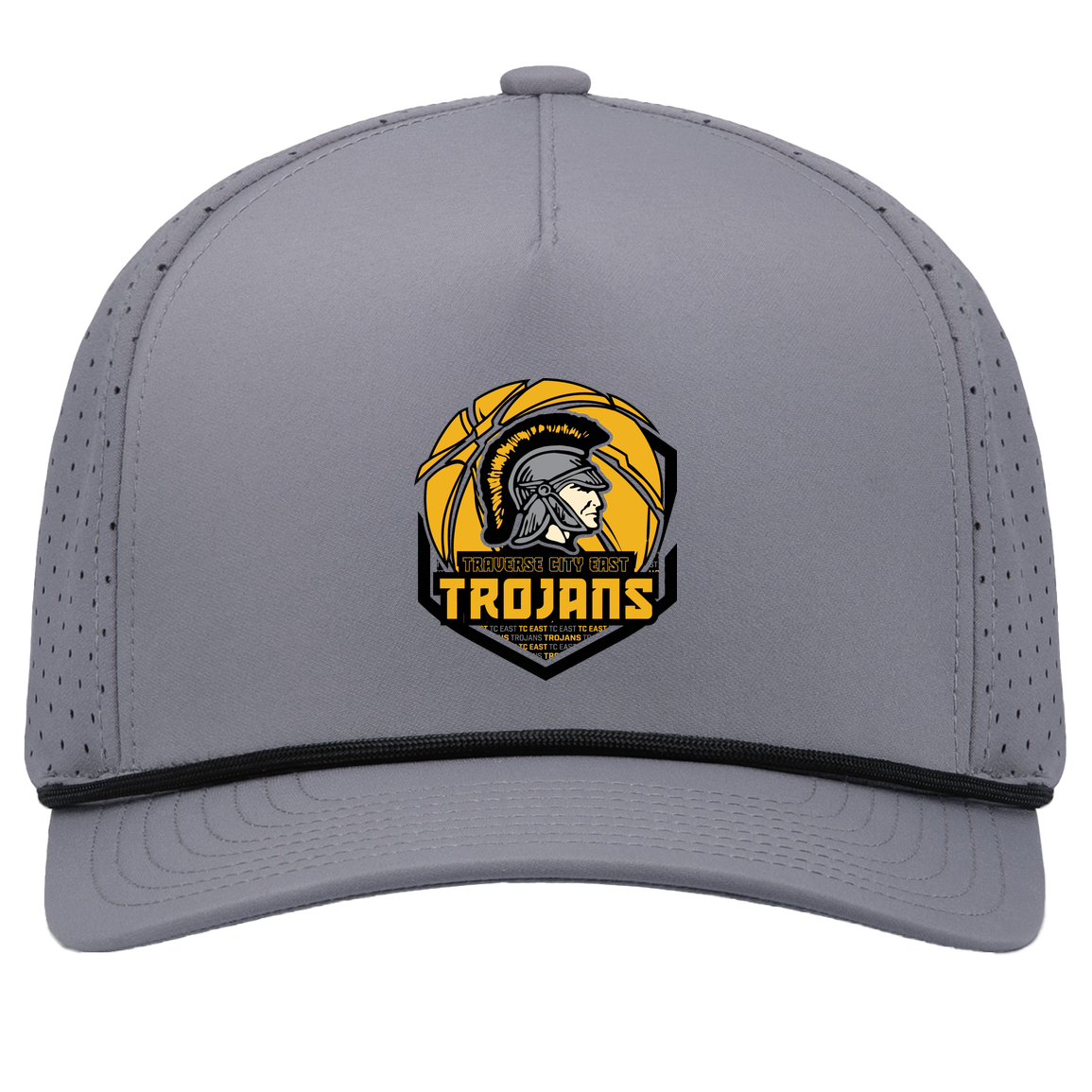 tc-trojans-trojans-team-apparel-pacific-headwear-weekender-perforated-snapback-cap — Graphite/Black — Front — source sha256 8e1192017d5283396589faef583073f4dd90c6eac2a3cb211659b2c2de3837de — Color position 3