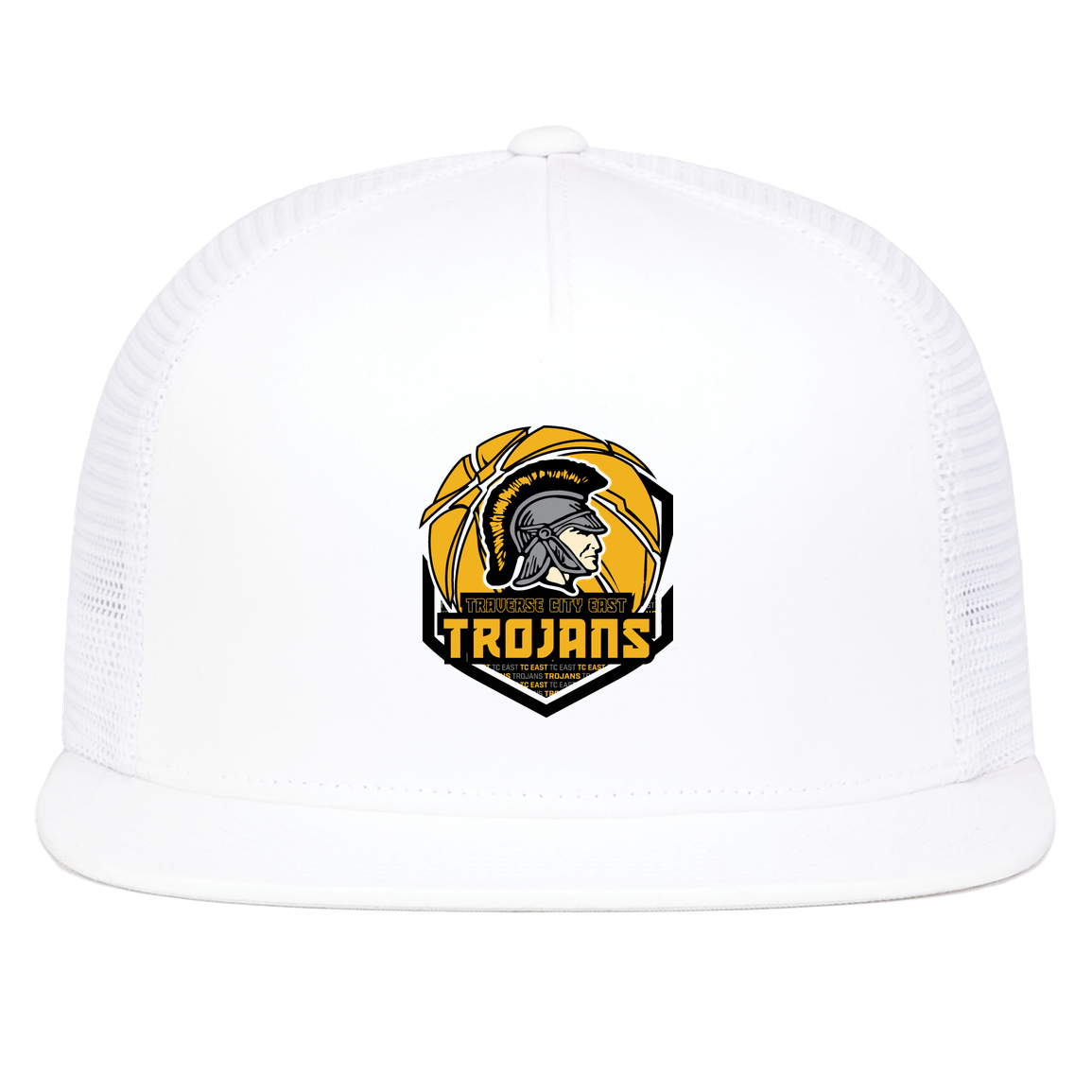 tc-trojans-trojans-team-apparel-pacific-headwear-d-series-5-panel-trucker-snapback-cap — White — Front — source sha256 92d360037f926e141639a38ce2c35c5989b4648a9d1b3f838fa5ccd0847fabcb — Color position 5