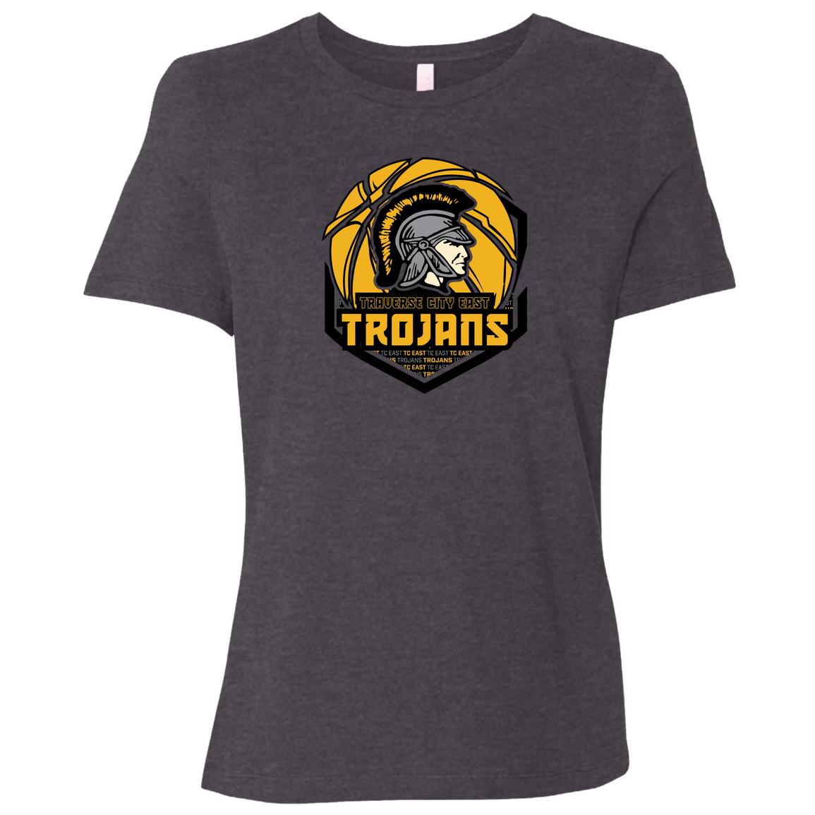 tc-trojans-trojans-team-apparel-bella-canvas-ladies-relaxed-jersey-short-sleeve-t-shirt — Dark Grey Heather — Front — source sha256 b4c74f6a511f3c7c39c611f1361a99a524a7074bdad493f415a89f9b79ca2952 — Color position 6