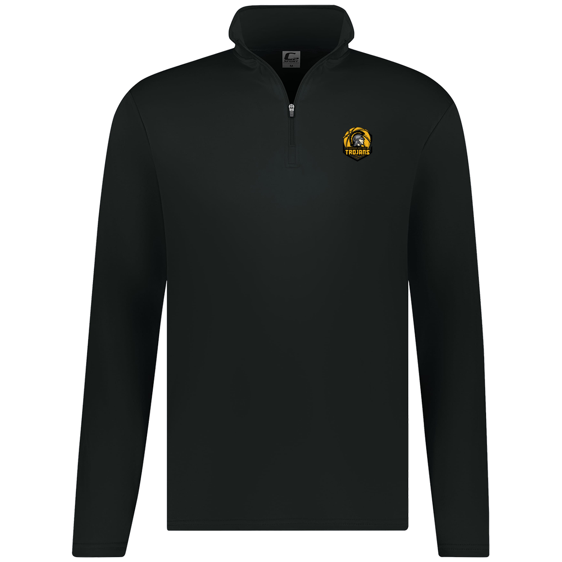 tc-trojans-trojans-team-apparel-c2-mens-1-4-zip-pullover — Black — Front — source sha256 fdde7dd5c2ca153d35c7e0207d6a0dec3a9736ad2bc652dd3b3a0f0854480b01 — Color position 1