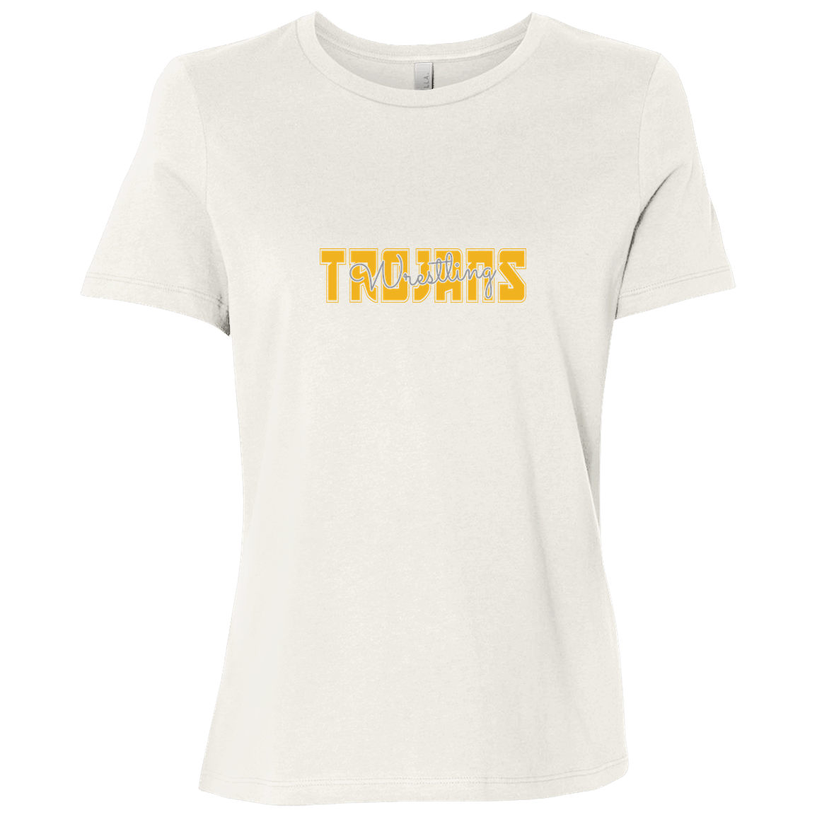 tc-trojans-varsity-script-bella-canvas-ladies-relaxed-jersey-short-sleeve-t-shirt — Vintage White — Front — source sha256 5070cbd2f0f3efc131bb3bcfef94171dc3ec8108eb207ba74b972befd9be87ff — Color position 2