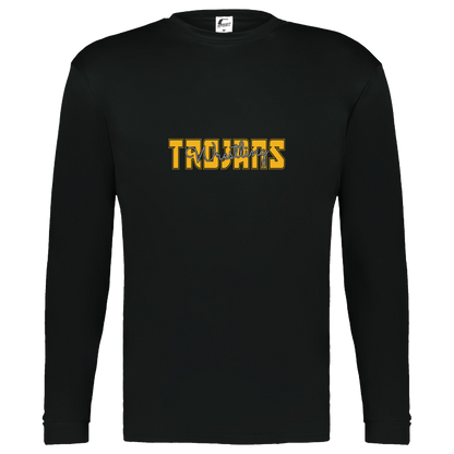 tc-trojans-varsity-script-c2-kids-performance-long-sleeve-tee — Black — Front — source sha256 5606aac92a1d3e8fa57c5fc8eb823eb0a278999ef59ecc4ac2b2300bf8b871cc — Color position 1