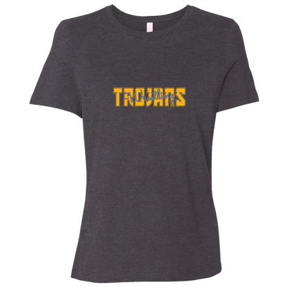tc-trojans-varsity-script-bella-canvas-ladies-relaxed-jersey-short-sleeve-t-shirt — Dark Grey Heather — Front — source sha256 afd28320f5046cd9fc4840e6d0b6d307f49b4cd08f247d2fc4030f5799363299 — Color position 6