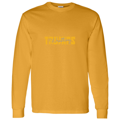 tc-trojans-varsity-script-gildan-ls-t-shirt-5-3-oz — Gold — Front — source sha256 b70bfdefedba666ca59de505d78a04915d34efcbead06b2be9a2c5aec5213bda — Color position 6