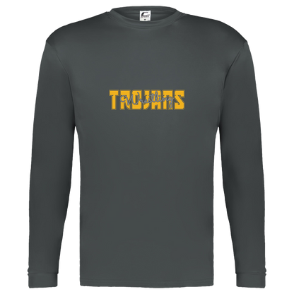 tc-trojans-varsity-script-c2-kids-performance-long-sleeve-tee — Graphite — Front — source sha256 cd1247a167e9f34ebcb82be5c303343900041c7777b421b0da774fb1fe40bfe3 — Color position 2
