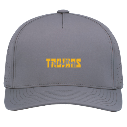 tc-trojans-varsity-script-pacific-headwear-weekender-perforated-snapback-cap — Graphite — Front — source sha256 f8b4ab5121564aeb20610020fd3a685ad76c44f579241effc00c9f56f8468c61 — Color position 4