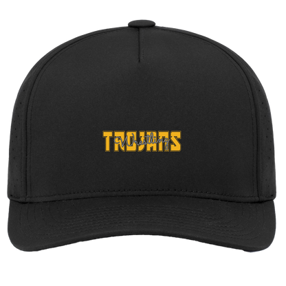 tc-trojans-varsity-script-pacific-headwear-weekender-perforated-snapback-cap — Black — Front — source sha256 ff1f1941b7464b507a06bcb9d6abba4e22d41cdea8d8ca591291c3c77c8c1966 — Color position 2