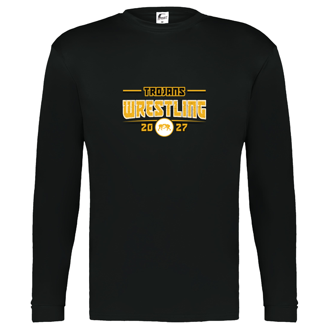 tc-trojans-varsity-takedown-c2-kids-performance-long-sleeve-tee — Black — Front — source sha256 0a5d0d0b7f63b9689e4db1460926507bedb09585cf99a0909f4f71cc92eec17f — Color position 1