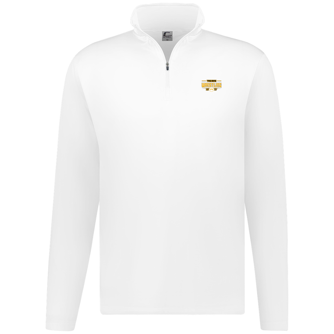 tc-trojans-varsity-takedown-c2-mens-1-4-zip-pullover — White — Front — source sha256 38d9ea00da6fdc557041253aebdaa70ba310c8246204fc85f690a7aff52368a1 — Color position 3