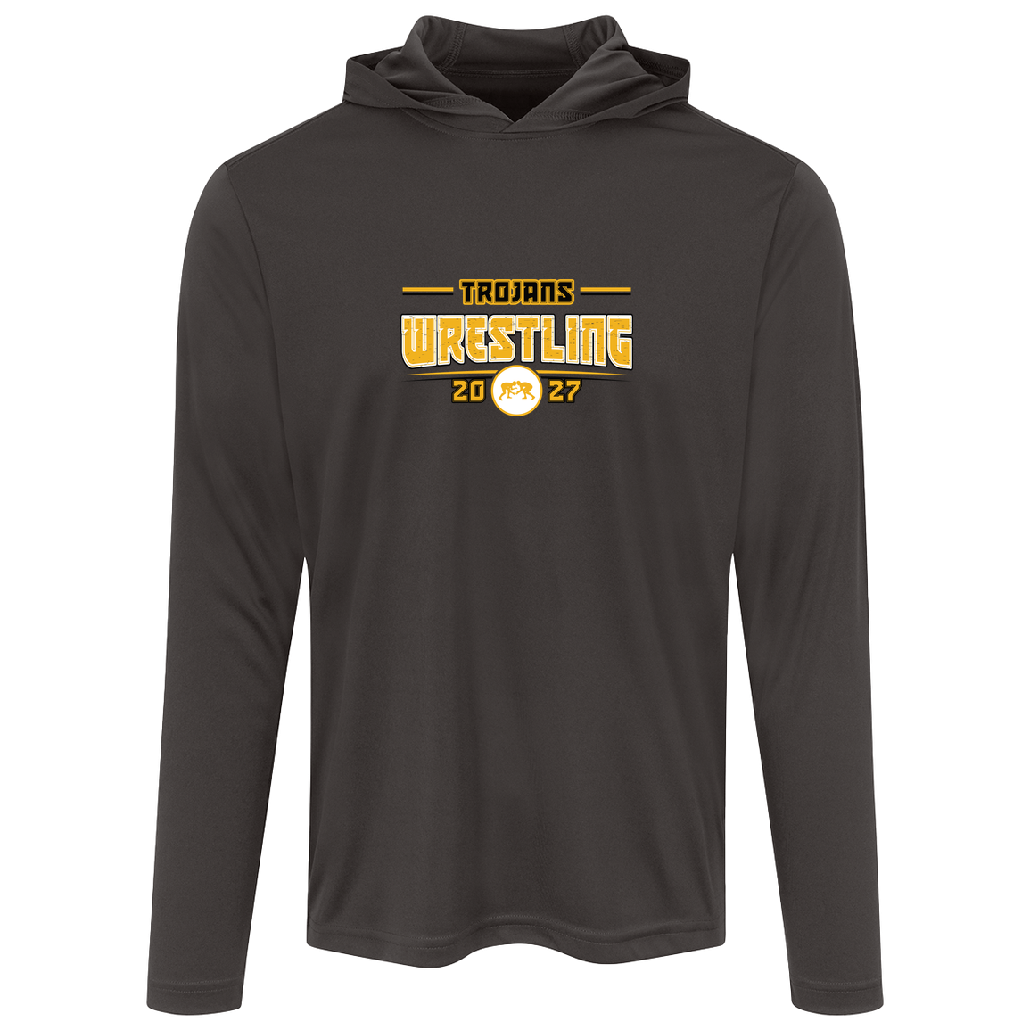 tc-trojans-varsity-takedown-sport-tek-mens-competitor-hooded-tee — Iron Grey — Front — source sha256 5e1472029f9feab5f07ccc23748fd89d2b2e983f41be961560a5aae59afb19b6 — Color position 2