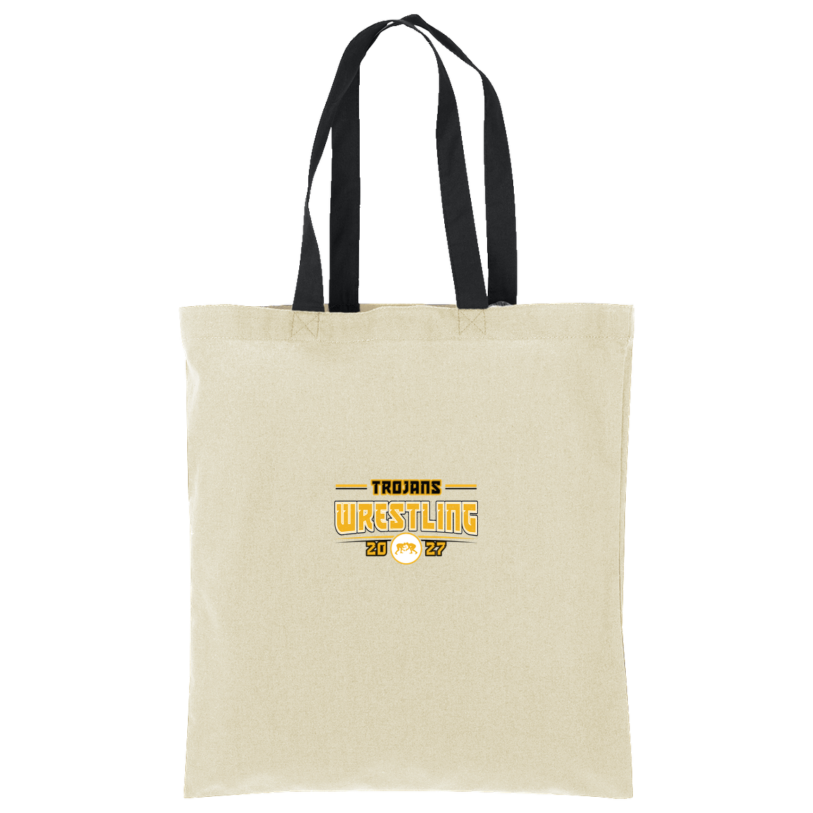 tc-trojans-varsity-takedown-port-authority-core-cotton-tote — Natural/Deep Black — Front — source sha256 5f658d534cc3206ed6c08e25585b08900e3f38a7ed7d2fa5d8af5784e3154475 — Color position 3