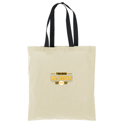 tc-trojans-varsity-takedown-port-authority-core-cotton-tote — Natural/Deep Black — Front — source sha256 5f658d534cc3206ed6c08e25585b08900e3f38a7ed7d2fa5d8af5784e3154475 — Color position 3
