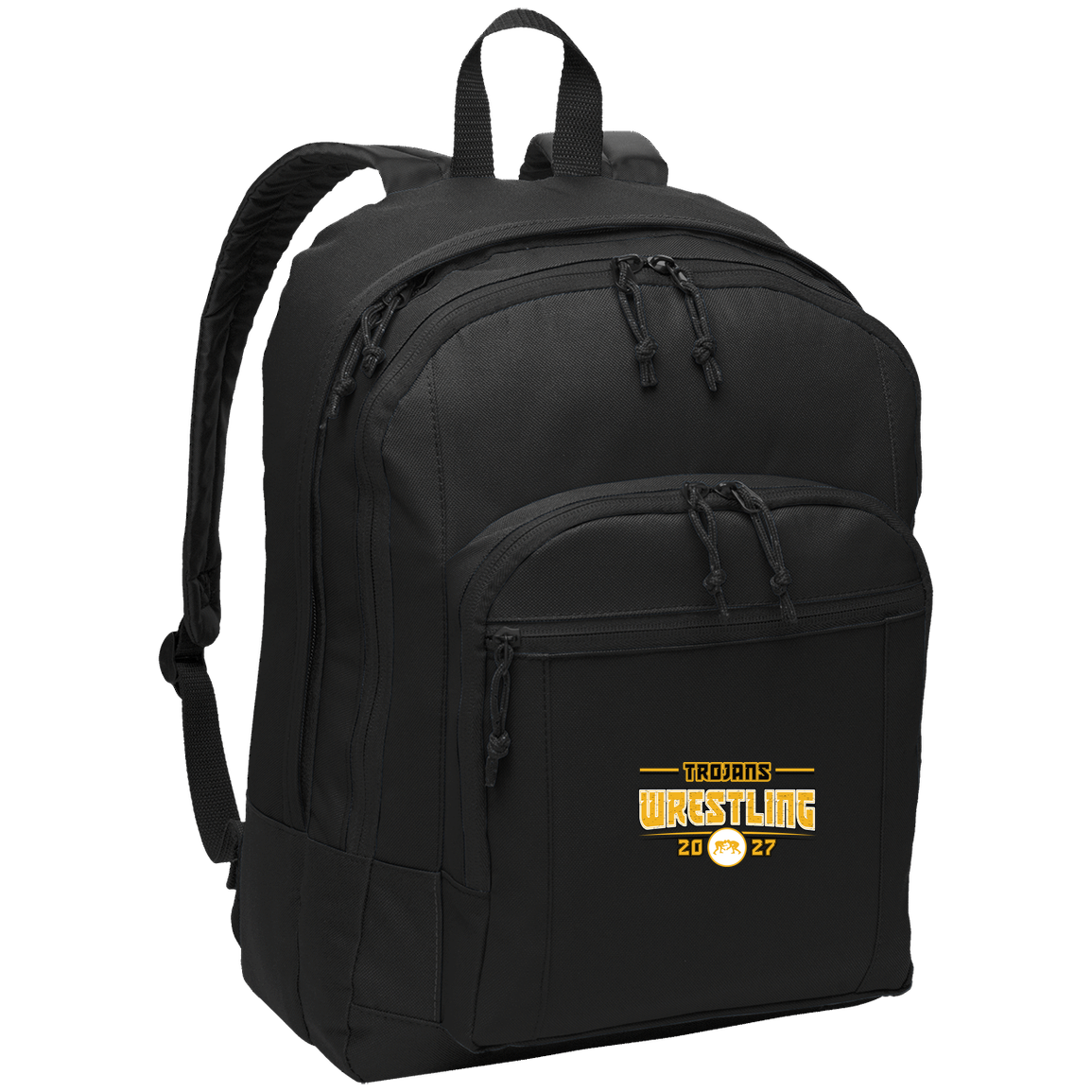 tc-trojans-varsity-takedown-port-authority-basic-backpack — Black — Front — source sha256 7f51f0215383a39d7f65600c78d0ecd77c86158057b545a779f785518ff02bd9 — Color position 1