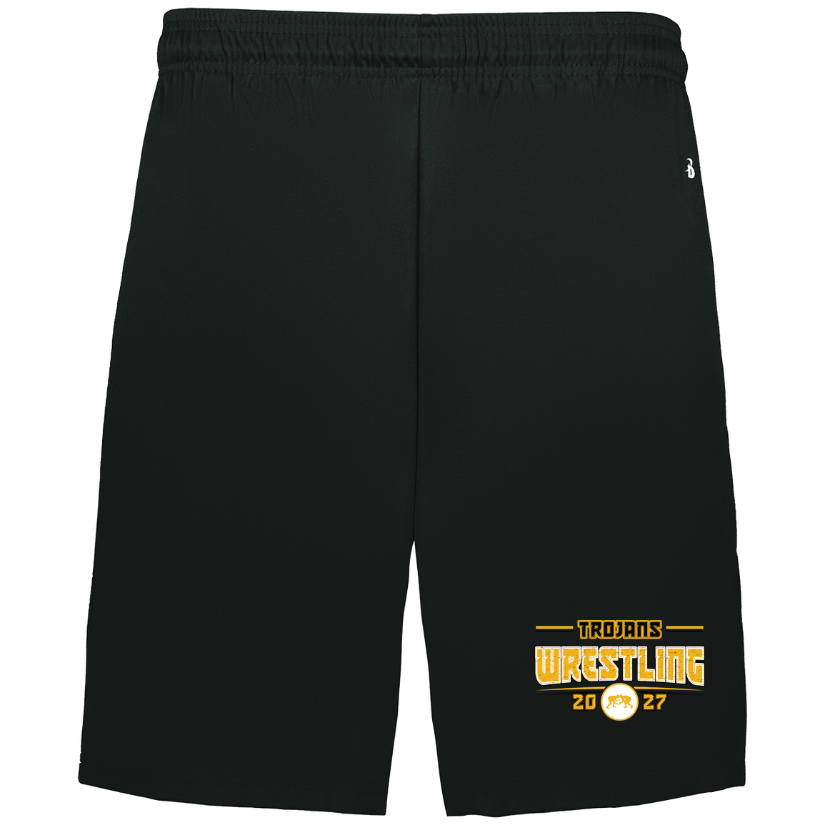 tc-trojans-varsity-takedown-badger-adult-b-core-7-inch-short-with-pockets — Black — Front — source sha256 8c02b6fdc5f422c4fc45aab51873e396c08d6115ecc63a12e962013cab4ab5ff — Color position 1