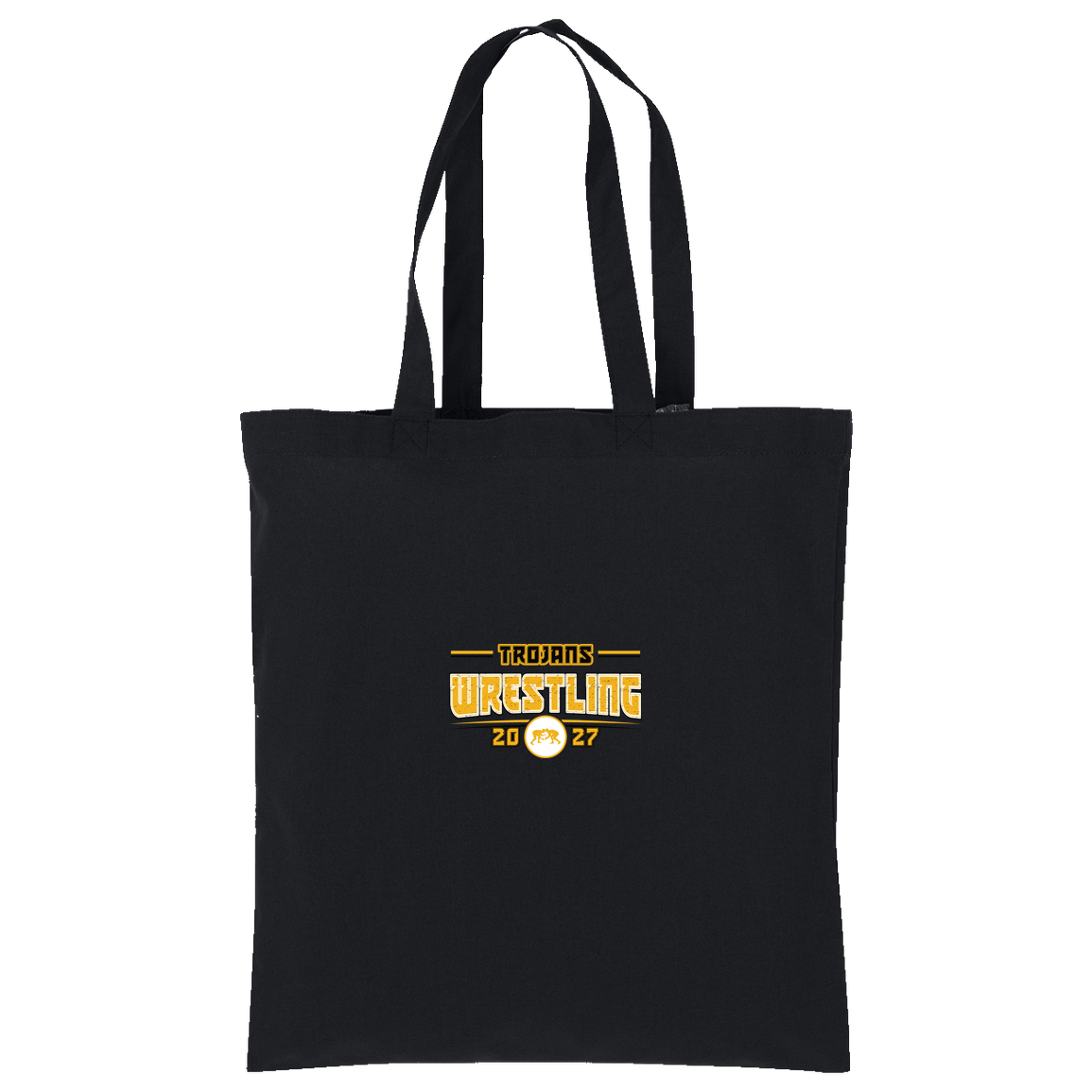 tc-trojans-varsity-takedown-port-authority-core-cotton-tote — Deep Black — Front — source sha256 e8c820308a2001737faefb1d1a6ce4cfdbef38411c3959e56abea74e0f7fe354 — Color position 1