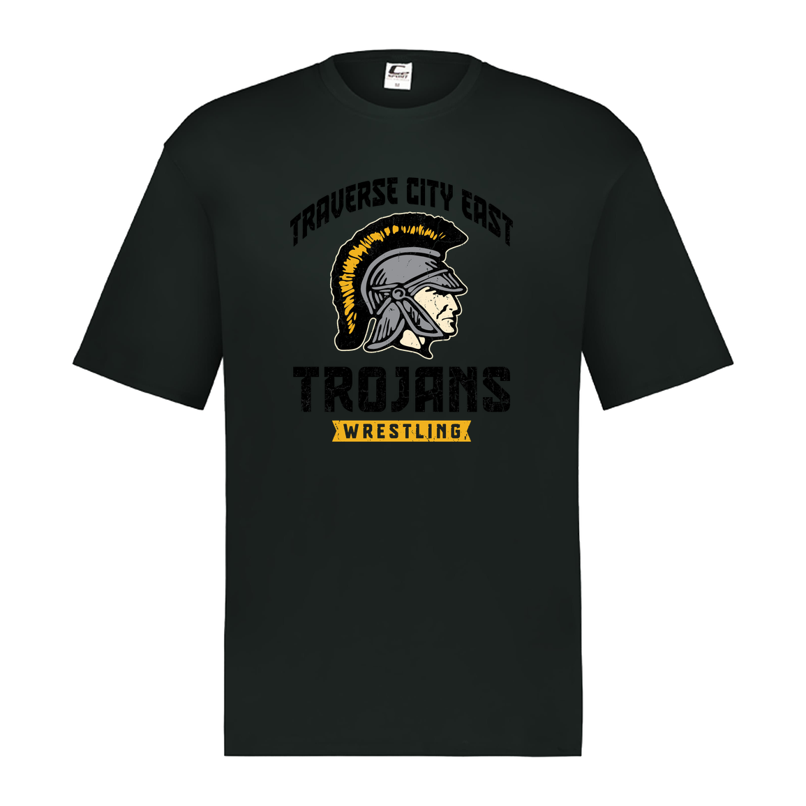 tc-trojans-vintage-trojan-c2-mens-performance-short-sleeve-tee — Black — Front — source sha256 528504c45c1c2edd54a4a0a042867f39821393d9f605db35898ed7530f3024d5 — Color position 1