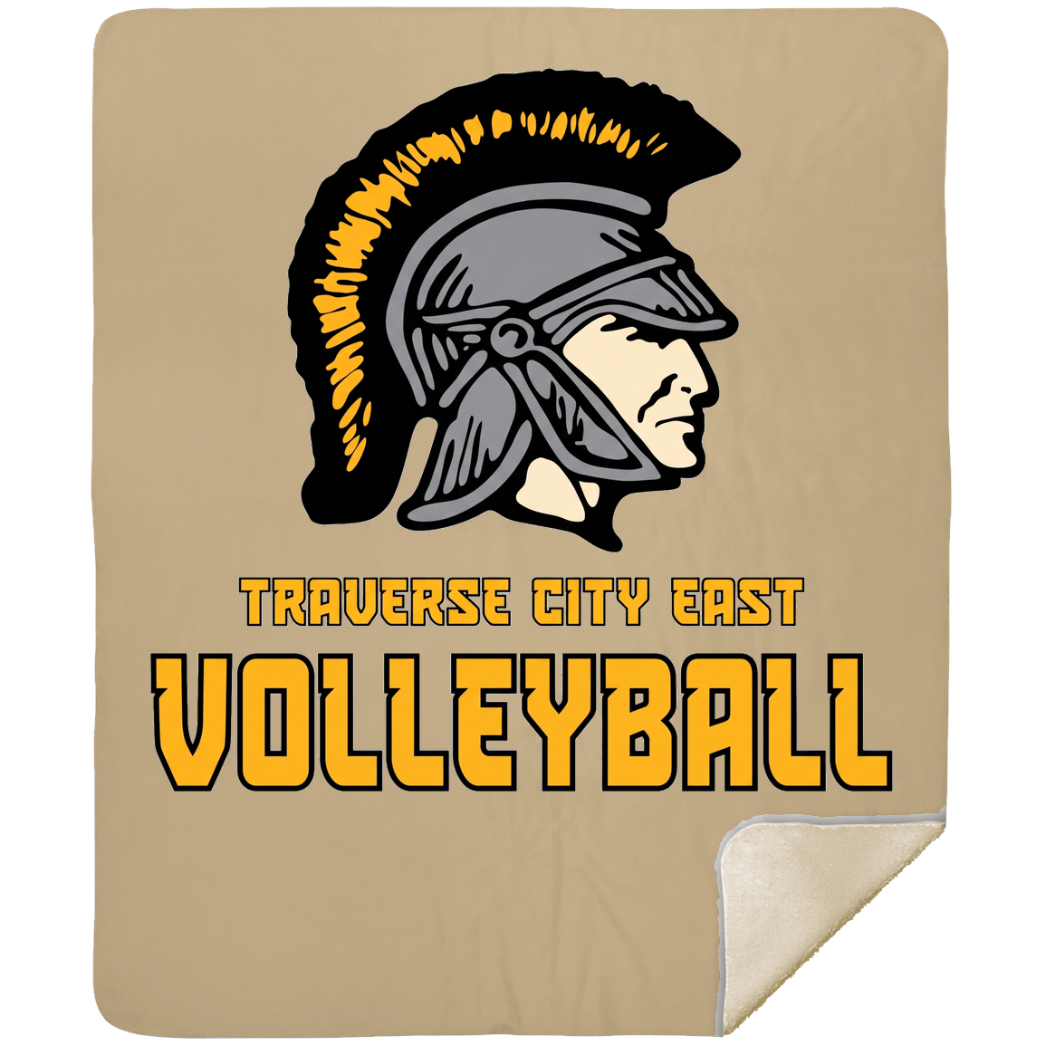 tc-trojans-volleyball-basic-mshm-premium-sherpa-blanket-50x60 — Tan — Front — source sha256 263a95b9123f6391b097b05da36bbd4983d529cc1079eefe42a5e4b37e95afb4 — Color position 5