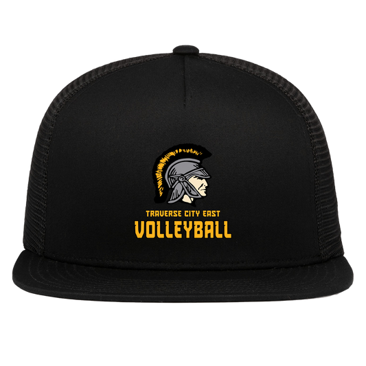 tc-trojans-volleyball-basic-pacific-headwear-d-series-5-panel-trucker-snapback-cap — Black — Front — source sha256 27df49dd0acfeca4fab4107bb4a44ea17256008e1d020b823d912cd3d731ccde — Color position 1