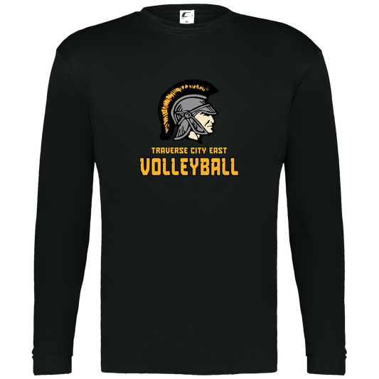 tc-trojans-volleyball-basic-c2-mens-performance-long-sleeve-tee — Black — Front — source sha256 d758679f85e40760888e54b54a0b893d2919def21a9d38688bbc41551b52100d — Color position 1