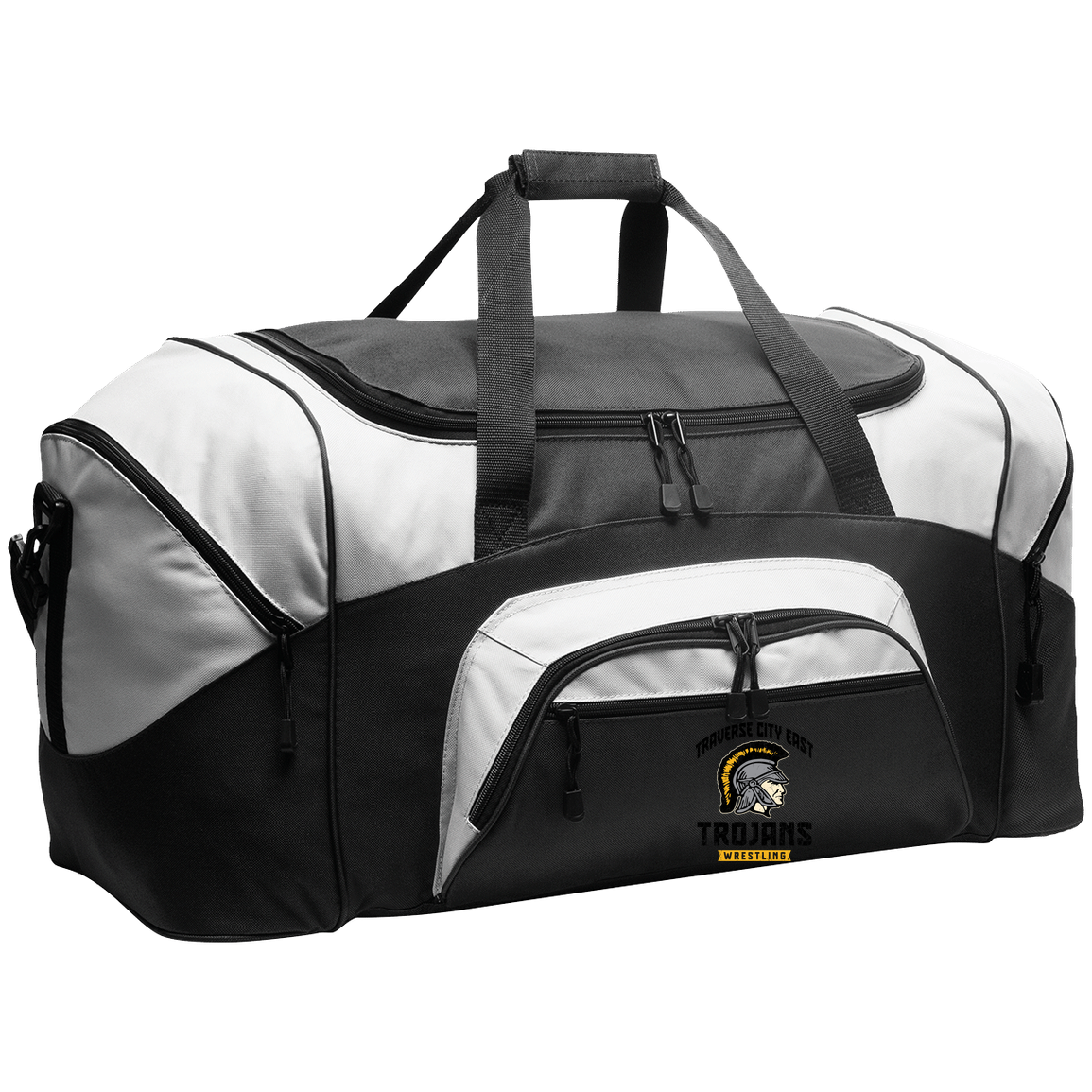 tc-trojans-vintage-trojan-port-company-sport-duffel Black/Gray