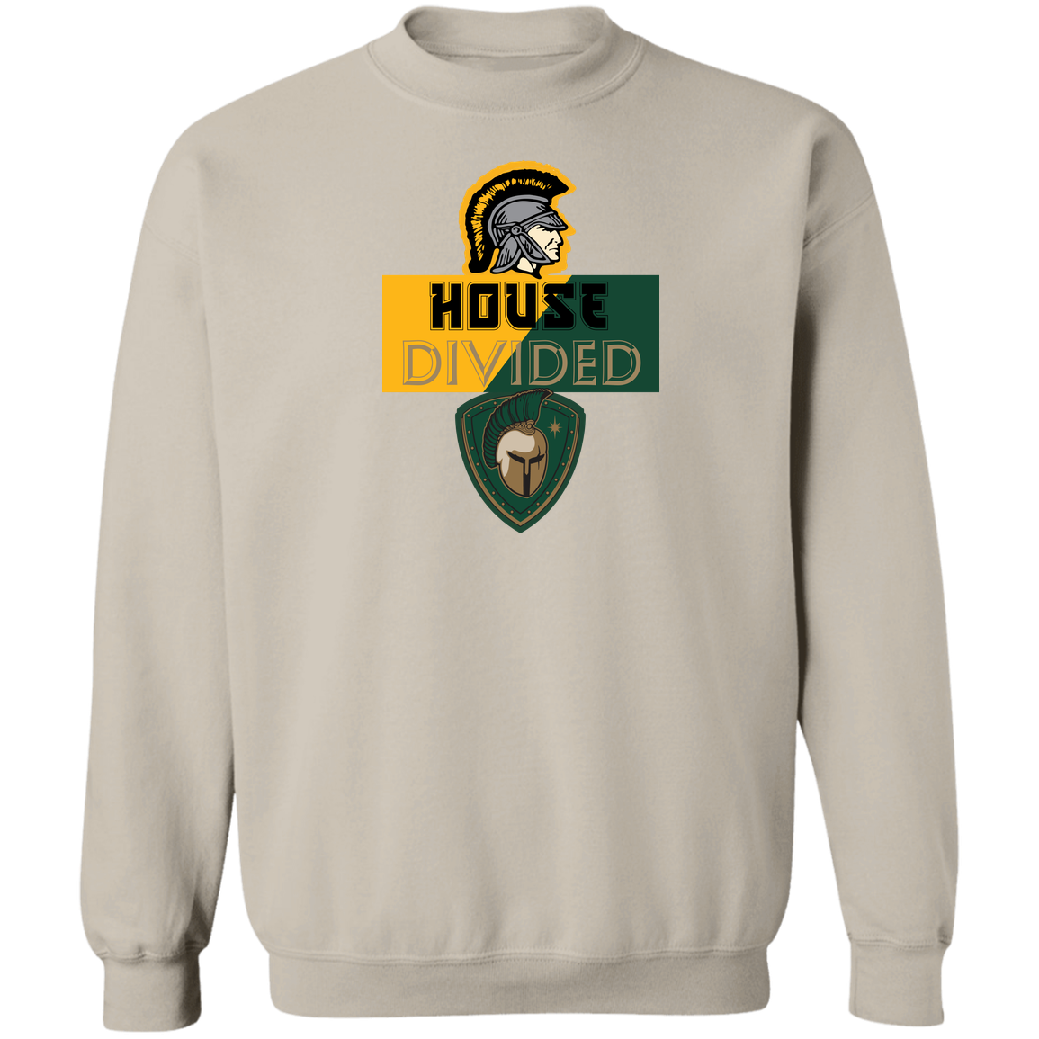 tc-united-house-divided-gildan-crewneck-pullover-sweatshirt — Sand — Front — source sha256 192832107913cc3ce020539e2c09ebf3c68900a3e759a738d9a153289949c75c — Color position 5