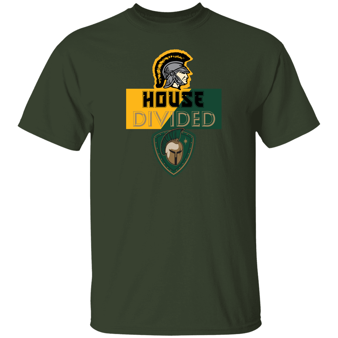 tc-united-house-divided-gildan-5-3-oz-t-shirt — Forest — Front — source sha256 1bc1667f0c4f369625ad3012ecfbcd2e16a92fb9522009a52877b21bb4a2793c — Color position 8
