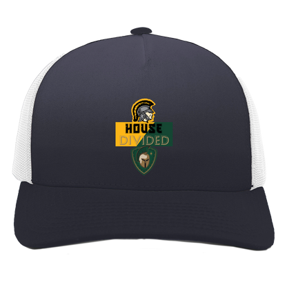 tc-united-house-divided-pacific-headwear-5-panel-trucker-snapback-cap — Navy/White — Front — source sha256 3c42954f2b4128b192b0340171c775af7aa247f86588adfc0cb24cecfc76527f — Color position 1