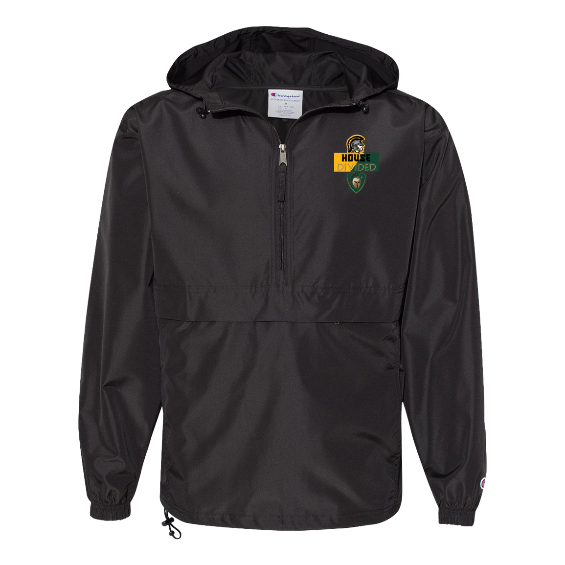 tc-united-house-divided-champion-unisex-packable-anorak-jacket — Black — Front — source sha256 59cf8ccf42aeedc3cf50ff9de2b2ddc5d53c165d490e8265d2d7aa6cdd4197f4 — Color position 1