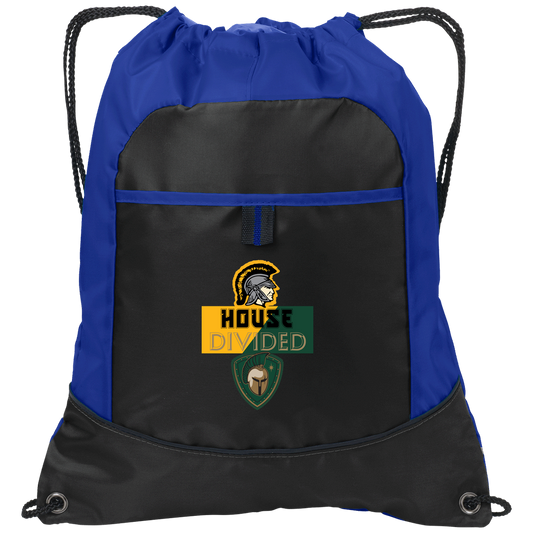 tc-united-house-divided-port-authority-pocket-cinch-pack — Black/Hyper Blue — Front — source sha256 774bbe6b16ec82080a4ac1012983a1cac2c4bf616fceadee035432b80c09613a — Color position 1