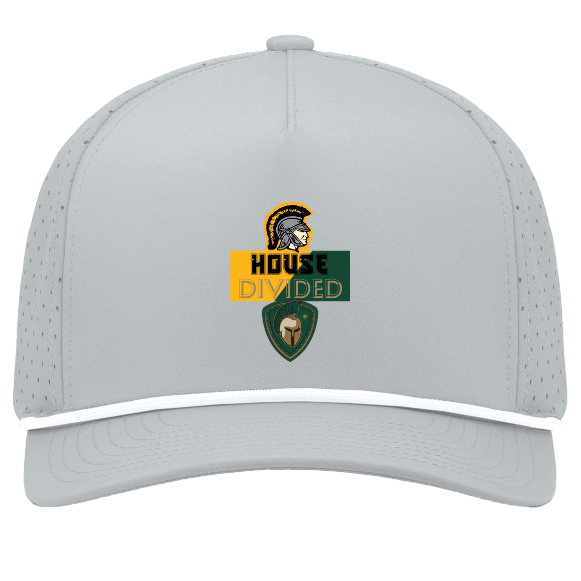 tc-united-house-divided-pacific-headwear-weekender-perforated-snapback-cap — Silver/White — Front — source sha256 7d768d1bcbf61150b84fe4e8ac6b38d4c9a965c76f249d297672bc4903bb9b5b — Color position 5
