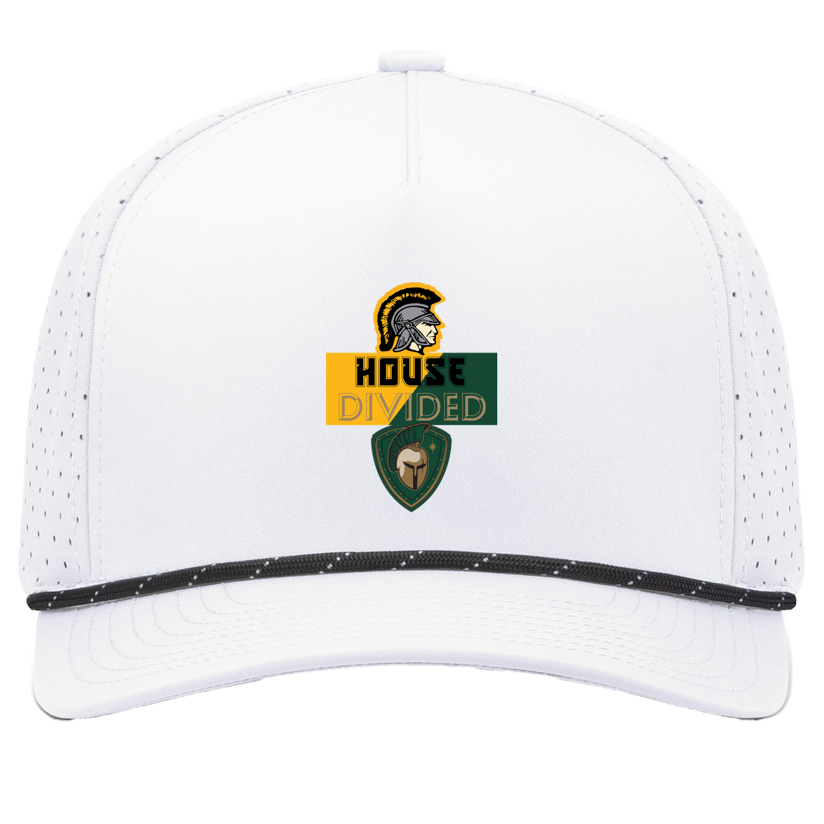 tc-united-house-divided-pacific-headwear-weekender-perforated-snapback-cap — White/Black — Front — source sha256 7f68d956414a450ddb395988d91b6095856137084b9d49d181152dbeb713d616 — Color position 7