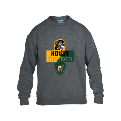 tc-united-house-divided-gildan-kids-heavy-blend-fleece-crew — Dark Heather — Front — source sha256 820713928ae441e5c2e45739e3c8980bc49857dd8f6ebd5b48604e333728c737 — Color position 2