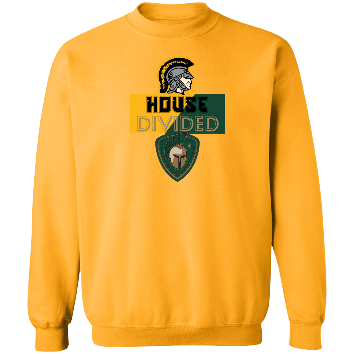 tc-united-house-divided-gildan-crewneck-pullover-sweatshirt — Gold — Front — source sha256 8e7ea8396f8b5b6e5e12dc228d8daaad1842f71e365a9d3b8ff967f928b7b470 — Color position 7