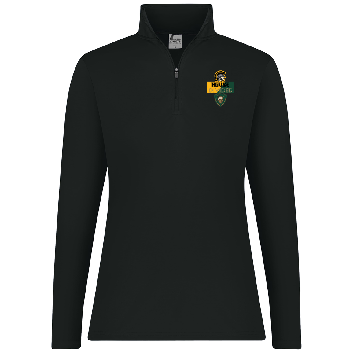 tc-united-house-divided-c2-womens-1-4-zip-pullover — Black — Front — source sha256 946a9434e877f45a702603b53fb9e637a7ecfdb5d367995db42ec3fb839c4e5d — Color position 1