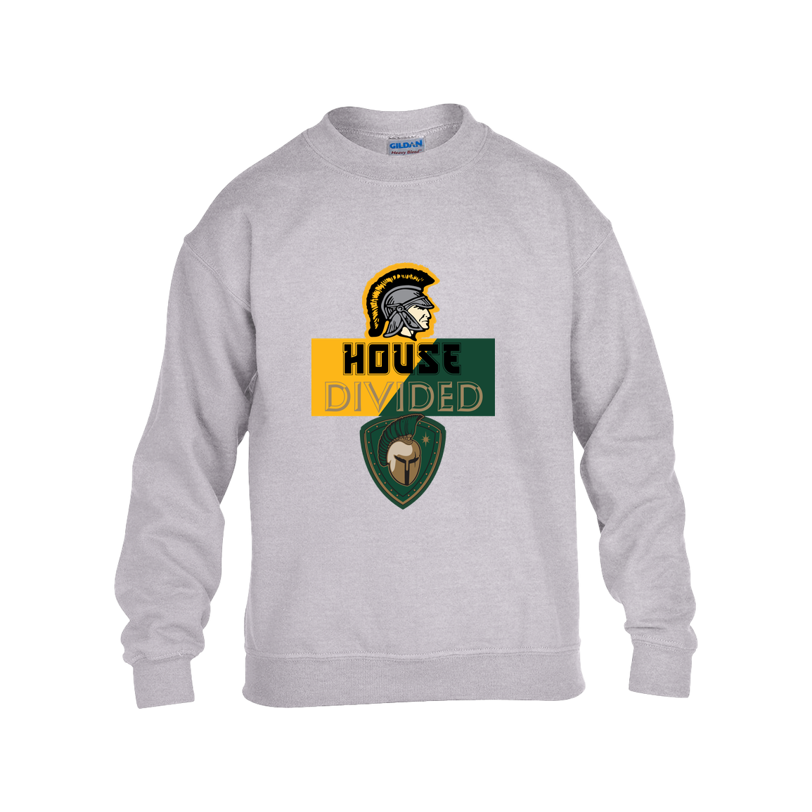 tc-united-house-divided-gildan-kids-heavy-blend-fleece-crew — Grey — Front — source sha256 aabd5025b5b7ef3e284808266c53b31ec0e665f9d13a2153a8c2f87e72117472 — Color position 3