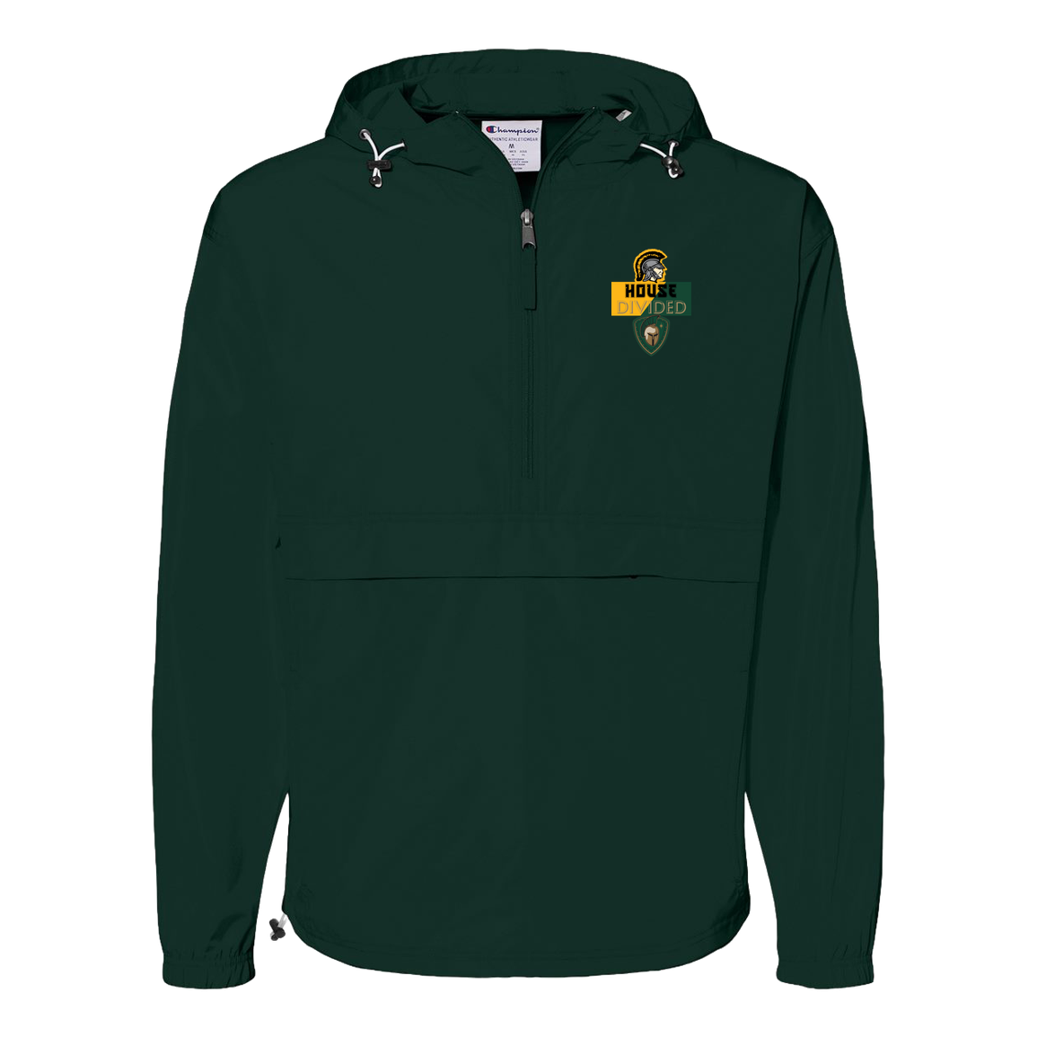 tc-united-house-divided-champion-unisex-packable-anorak-jacket — Dark Green — Front — source sha256 c62ab41e6983fd66ee3eeee4ca8c46a272066de8b8000098de48617eb1578bfe — Color position 3